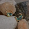 Abalone Shell Petite Hoops