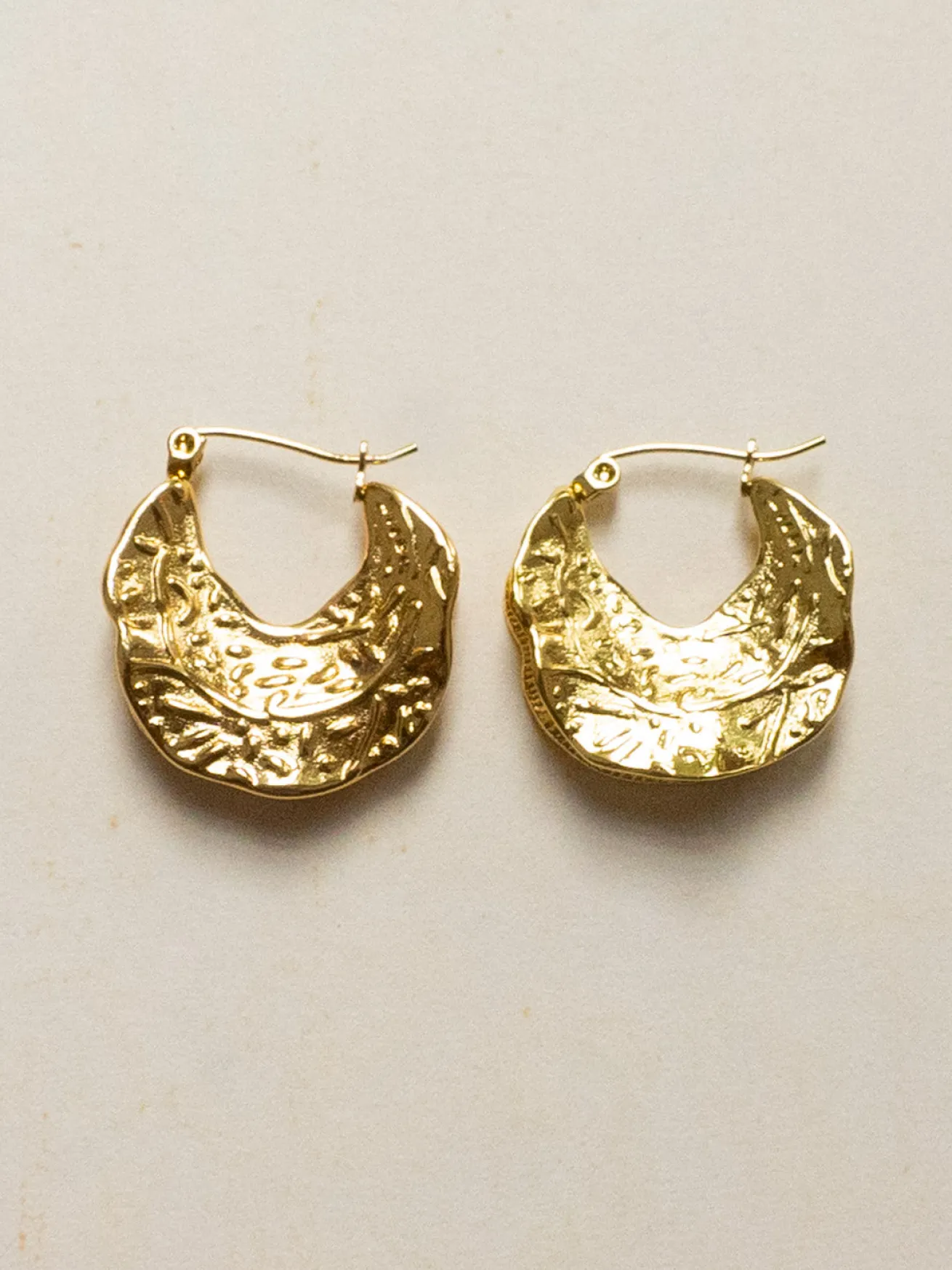 Ancient Warrior Hoops - Stainless Steel, Gold