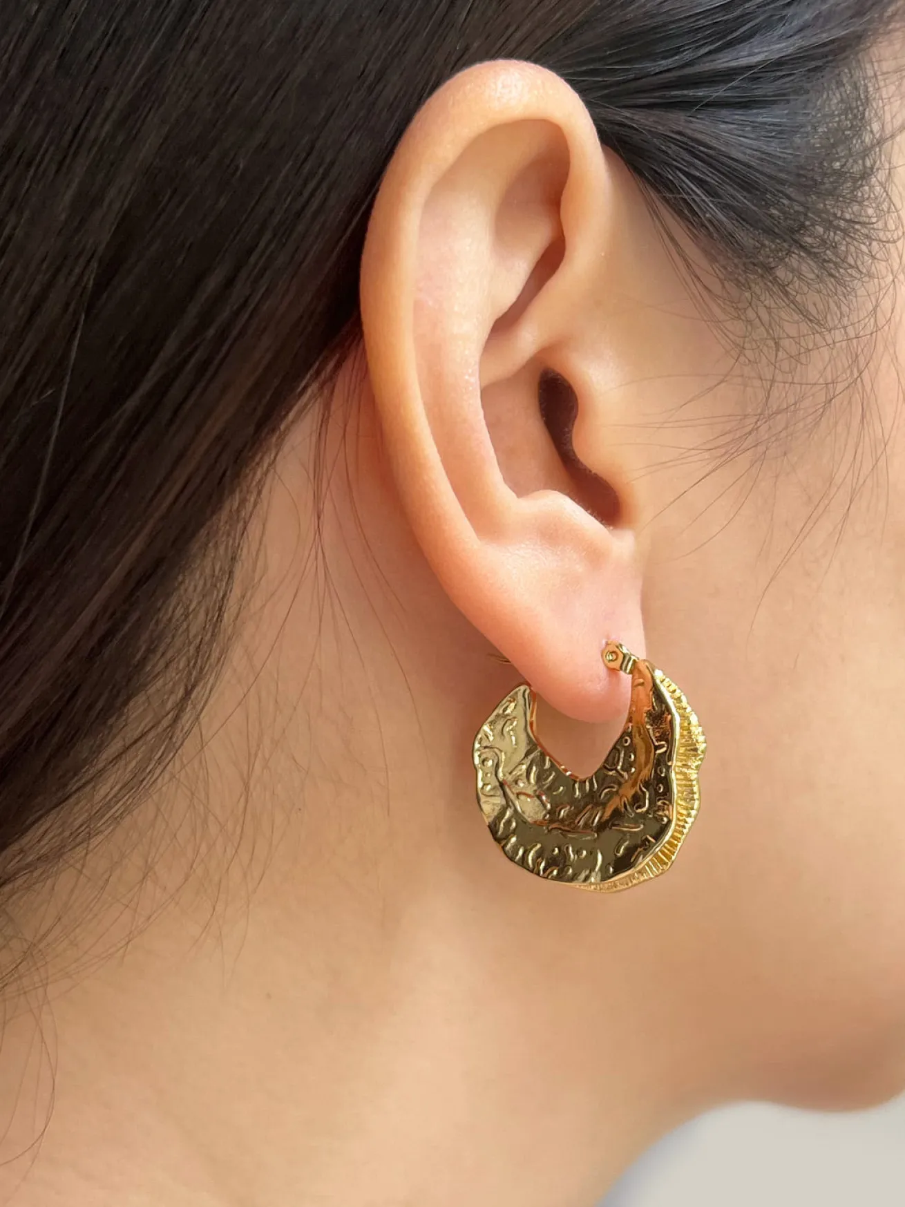 Ancient Warrior Hoops - Stainless Steel, Gold