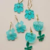 Anemone Earrings - Aqua Blue