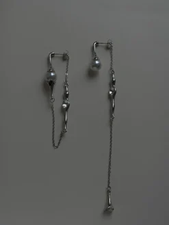 Asymmetry Elixir Earrings - Silver