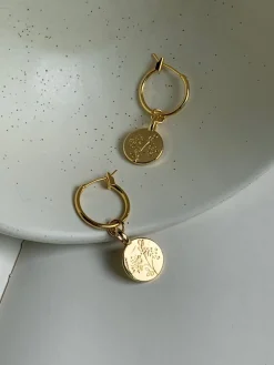 Baby's Breath Pendant Hoops