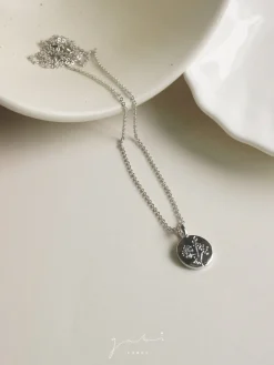 Baby's Breath Pendant Necklace - Silver