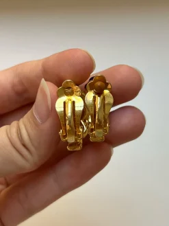 Baroque Infinity Stones Hoop Clip-Ons (Vintage)