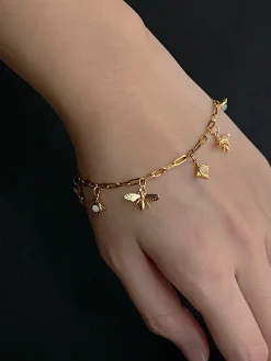 Bee & Opal Charm Bracelet - Alabaster Cream