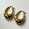 Bold Oval Gold Hoops