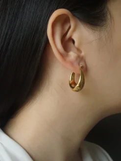 Bold Oval Gold Hoops