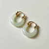 Bone Jade Hoops