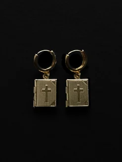 Book Locket Necklace - Gold