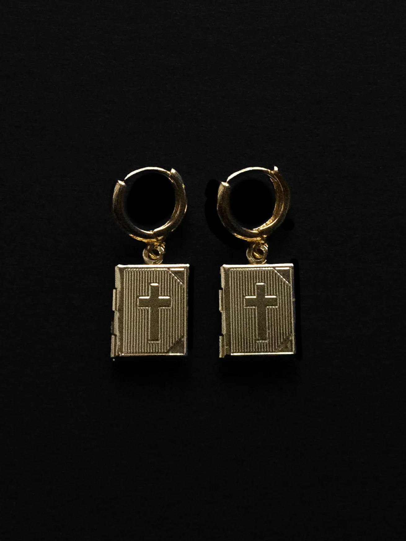 Book Locket Necklace - Gold