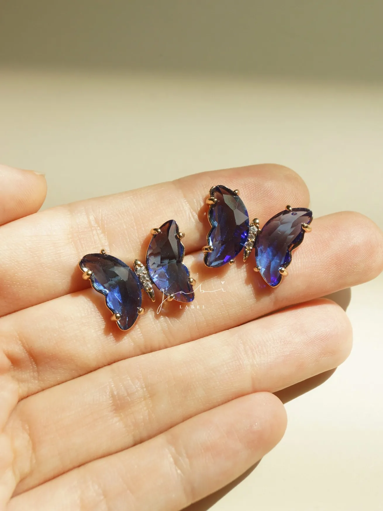 Butterfly Earstuds - Blue *S925 Earposts