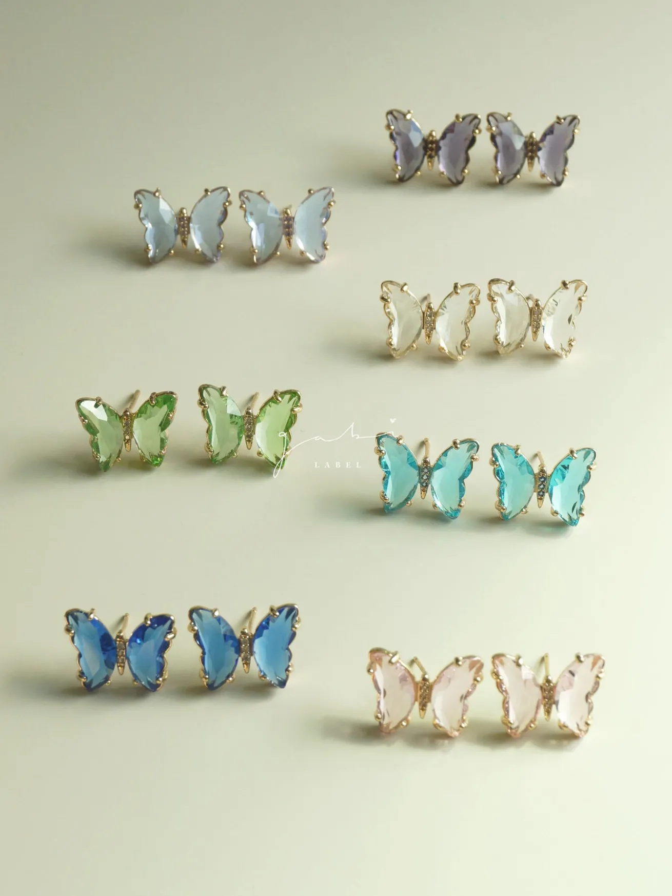 Butterfly Earstuds - Blue *S925 Earposts