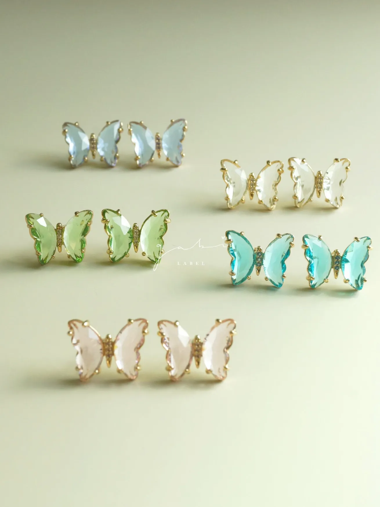 Butterfly Earstuds - Clear *S925 Earposts