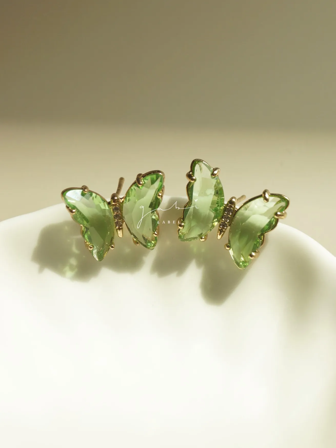 Butterfly Earstuds - Mint Green *S925 Earposts