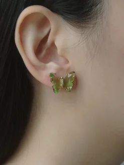 Butterfly Earstuds - Mint Green *S925 Earposts
