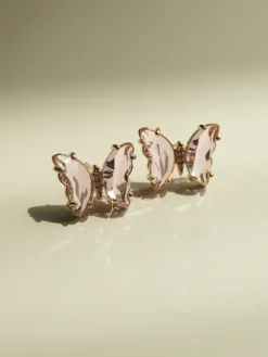 Butterfly Earstuds - Pink *S925 Earposts
