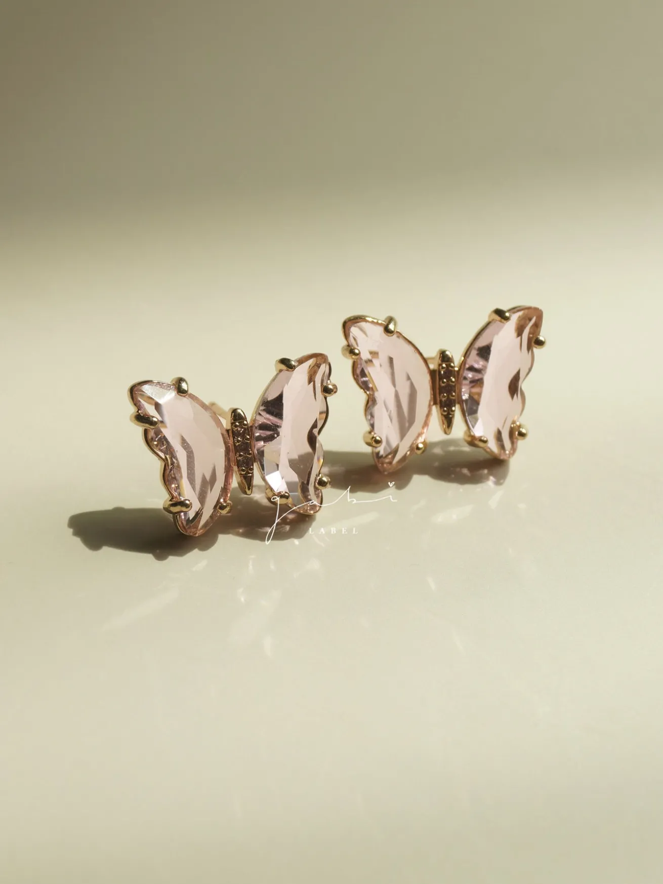 Butterfly Earstuds - Pink *S925 Earposts