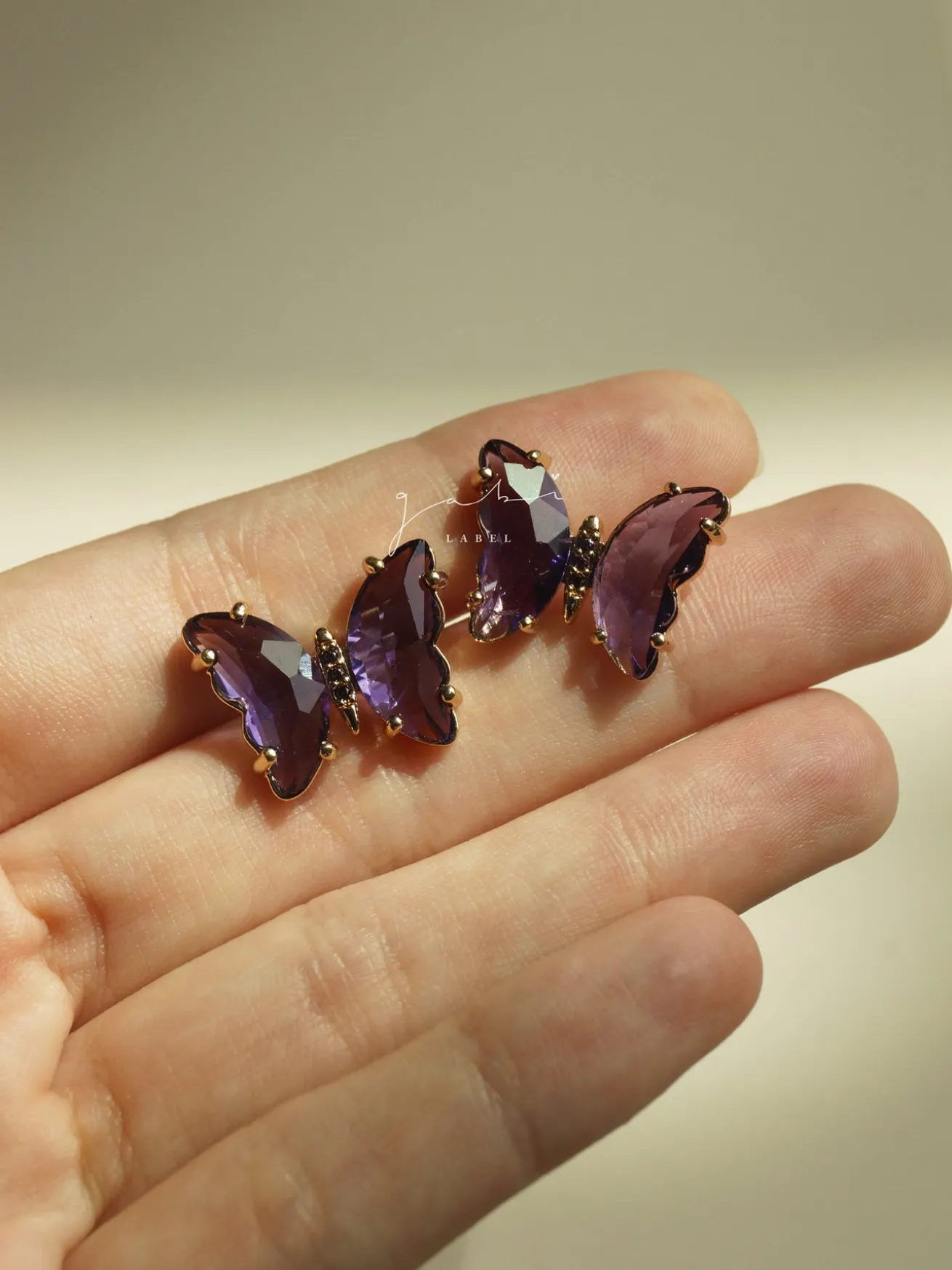 Butterfly Earstuds - Purple *S925 Earposts