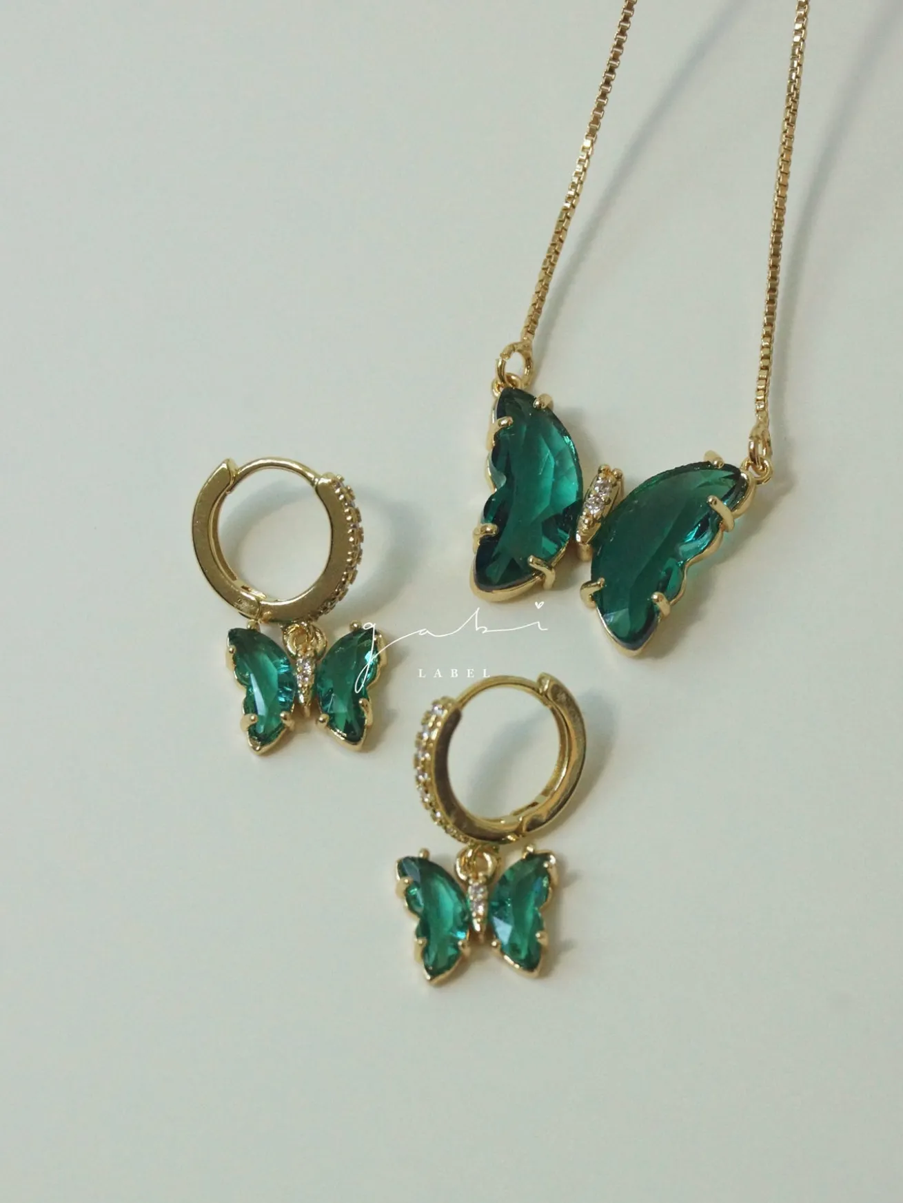 Butterfly Gift Set - Emerald Green