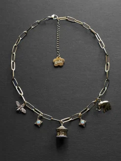 Carnival Charm Necklace - Carousel, Elephant, Bee