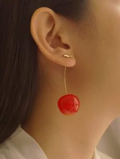 Cher (Cherry) Earrings *Gold-plated stems