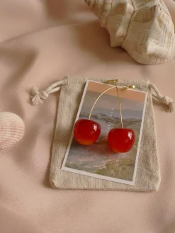 Cher (Cherry) Earrings *Gold-plated stems