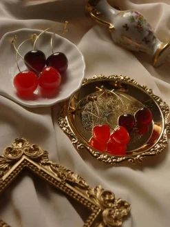 Cher (Cherry) Earrings *Gold-plated stems