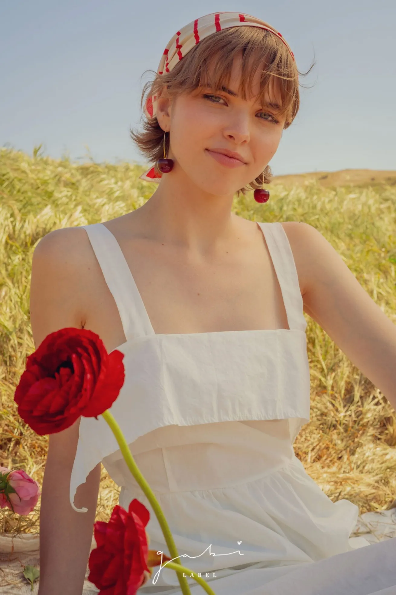 Cherié (Cherry) Earrings *Gold-plated stems