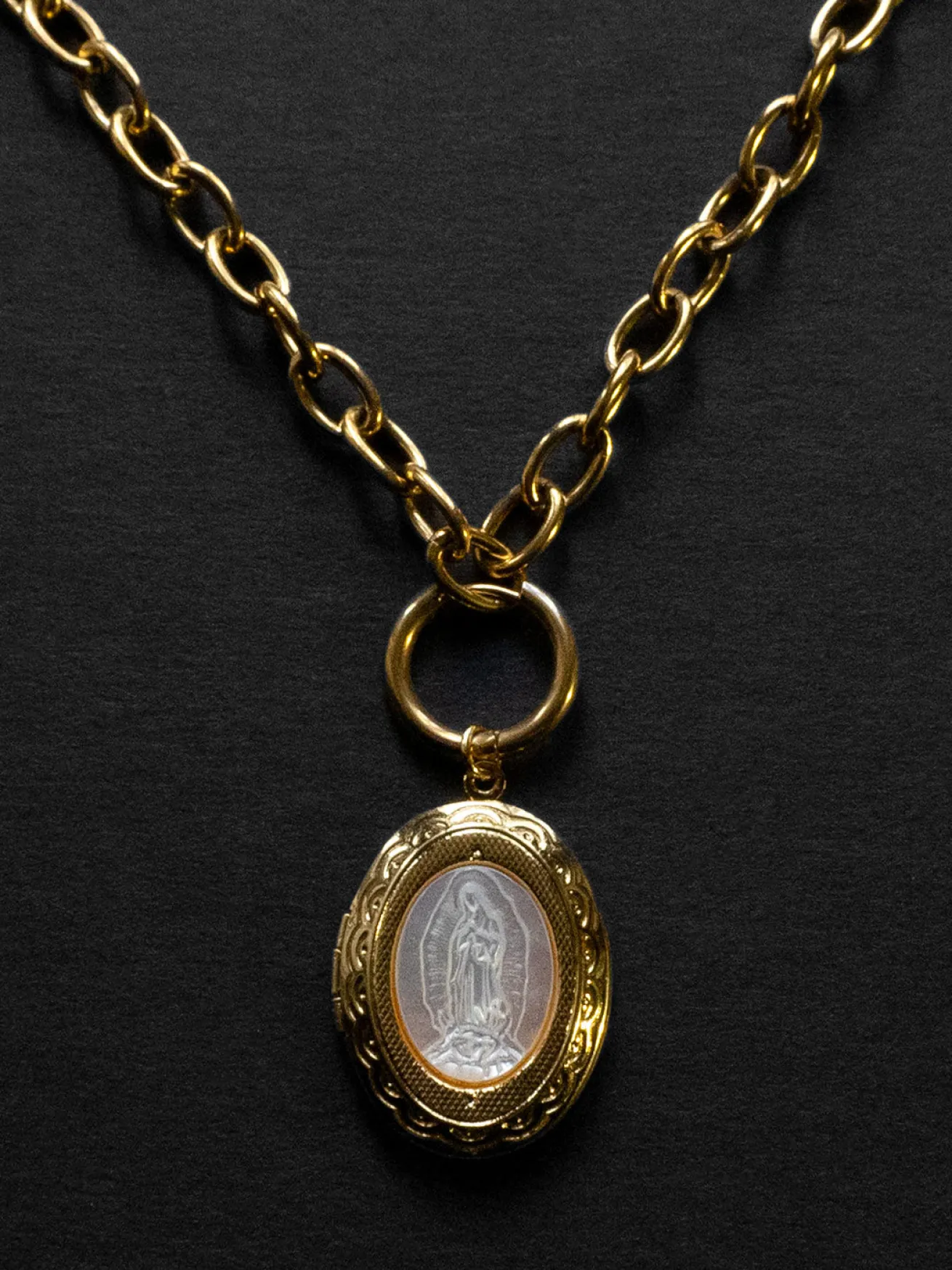 Chunky Gold Chain Necklace - Our Lady