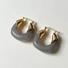 Chunky Vintage Hoops - Grey