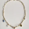 Eclectic Charm Necklace - Blue Heart Ceramic