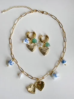 Eclectic Charm Necklace - Gold Jumbo Heart Locket