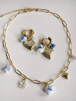 Eclectic Charm Necklace - Ceramic Teapot
