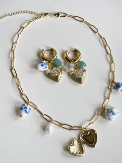 Eclectic Charm Necklace - Gold Jumbo Heart Locket