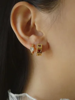 ELLA Huggies - Multicolour *Gold-plated
