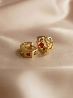 ELLA Huggies - Multicolour *Gold-plated