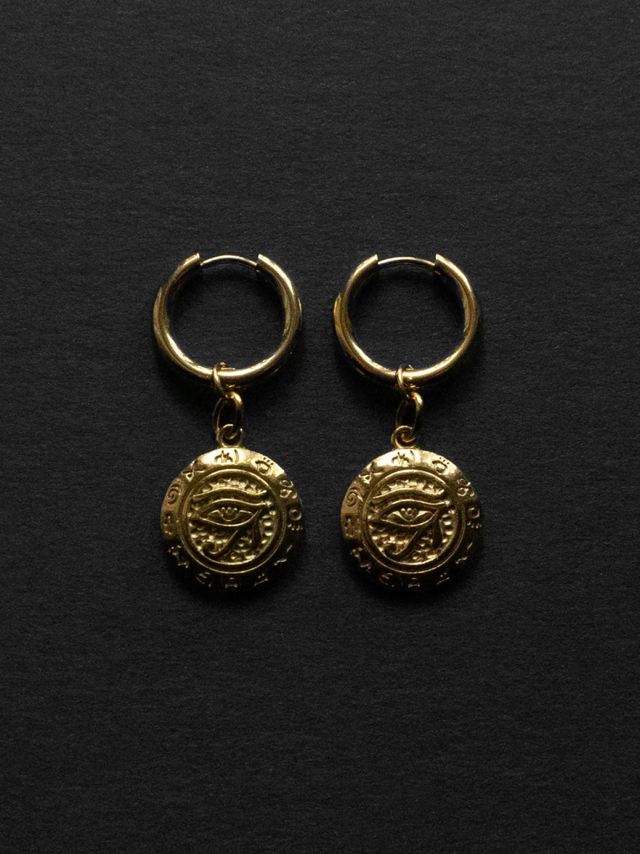 Eye of Horus Hoops - Gold