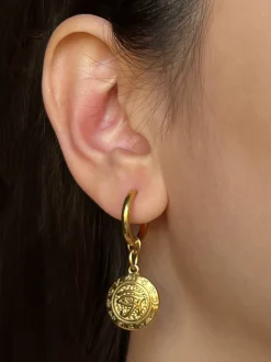 Eye of Horus Hoops - Gold