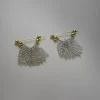 Fluidity Silver Chain Earrings - Short