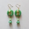 Fortune Green Jade Earrings