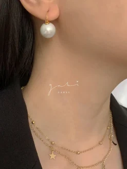 Gabi Pearl Earrings *18k Gold-plated