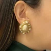 Gemstone and Pearl-encrusted Clip-Ons (Vintage)