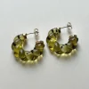 Glacial Hoops - Olive Green