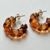Glacial Hoops - Orange-Red