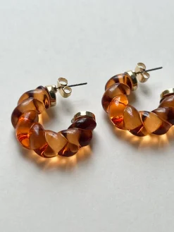 Glacial Hoops - Orange-Red