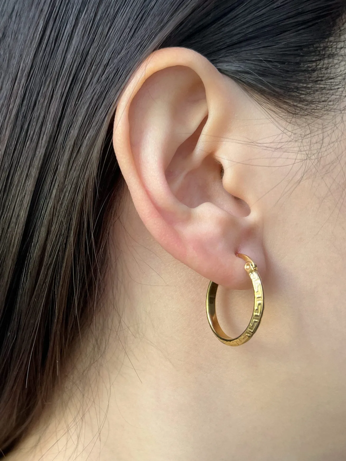 Gold Grecian Hoops