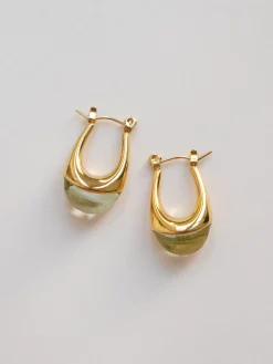 Gold Lucite Hoops - Elixir