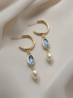 Hildur Earrings - Cornflower Blue *18K Gold-plated