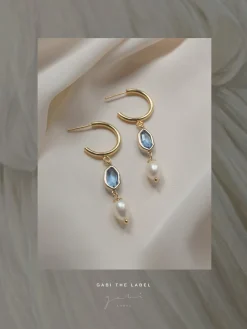 Hildur Earrings - Cornflower Blue *18K Gold-plated