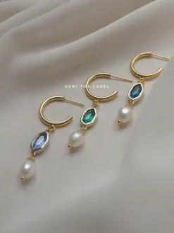 Hildur Earrings - Prussian Blue *18K Gold-plated